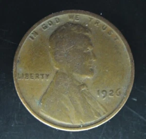 1926 Lincoln Wheat Penny ohne Münzzeichen zirkuliert/ungeprüft - Bild 1 von 2