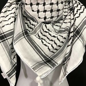Shemagh All Original Made In Palestine Arab Scarf Kufiya Arafat Cotton