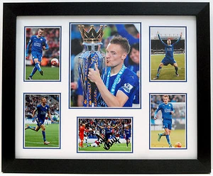 JAMIE VARDY LEICESTER CITY HAND SIGNED FRAMED PHOTO CHAMPIONS 2016 1. - Picture 1 of 1