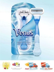 Hojas de afeitar Gillette Venus 2 cartuchos de recarga afeitadora hecha en EE. UU. apta para abrazar Olay - Imagen 1 de 2