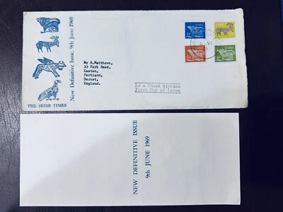 Ирландия EIRE 1969 FDC окончательный выпуск + вставка - Изображение 1 из 3
