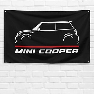 For Mini Cooper Enthusiast 3x5 ft Flag Dad Birthday Gift Banner