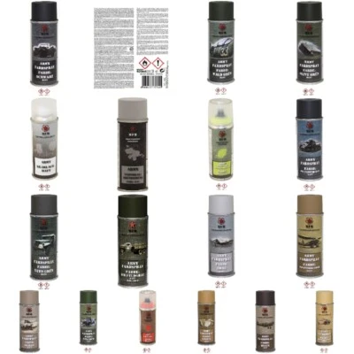 MFH Farbspray Army matt 400 ml Militärlack Militärfarbe Sprühdose Lack Farbe