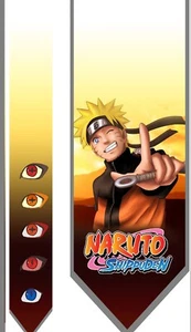 L@@K! Naruto Satin Krawatte - gelbe Krawatte Naruto Shippuden - Bild 1 von 1