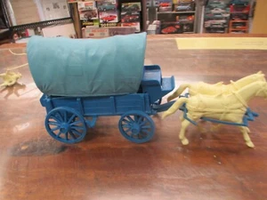 Original 1960 Marx BLUE Wagon for Wagon Train Playset - Picture 1 of 6