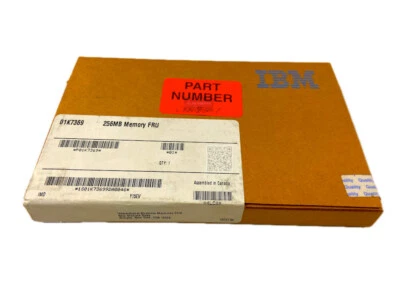 01K7369 I New Sealed IBM 256MB EDO DIMM Memory 1x256 MB ECC Unbuffered 01K8046 - Image 1 of 3
