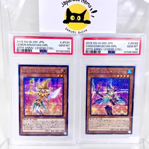 PSA 10 Set Ragazza Mago Limone e Cioccolato 20TH-JPC61 65 20° Anniversario JP Yugioh - Foto 1 di 24