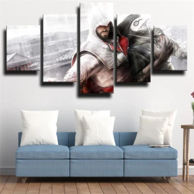 Ultimate Assassin's Creed Brotherhood Ezio Juego 5 Piezas Panel Lienzo Arte de Pared Foto 1 de 4