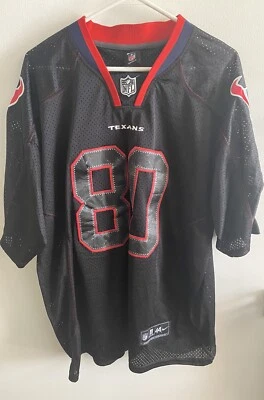 Camiseta deportiva 2010 Nike #80 A. Johnson Houston Texans NFL talla 44 negra cosida en casa Foto 1 de 4
