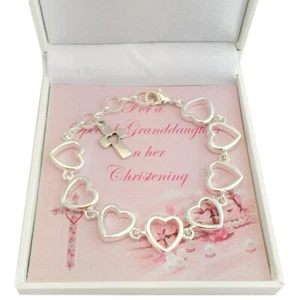 Christening Bracelet for Girl. Gift Boxed for Daughter, Niece, Granddaughter etc - Picture 1 of 6