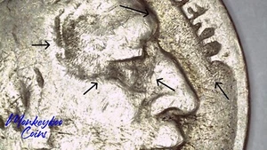 1929 S Buffalo Nickel -Heavily Abraded Die Obv & Rev - Rare Mint Error Coin - Picture 1 of 8
