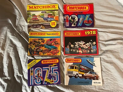 Matchbox Catalog Lot of 6 1969 1970 1975 1976 1978 1979 1980 - Image 1 of 4