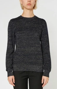 A.P.C. France Rivage Wool Metallic Gunmetal Sweater Knit Top SSENSE XS $245 - Picture 1 of 9