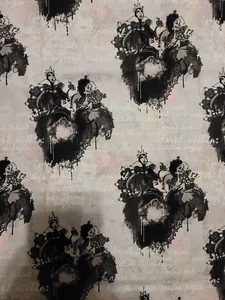 Disney Villains Cotton Fabric-Gray/black/pink - 43" wide - One Yard - Picture 1 of 1