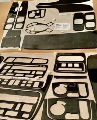 KIT DE MOLDURAS DE TABLERO ABS NEGRO PERLA BURWOOD PARA CADILLAC DEVILLE 2000-2005 JUEGO PREMIUM Foto 1 de 4