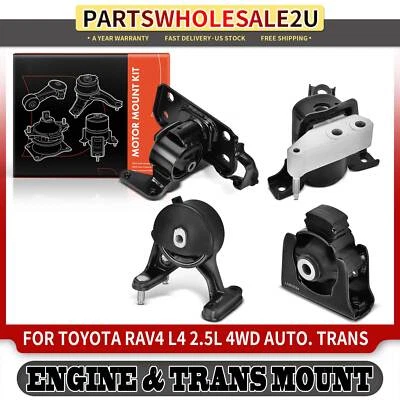 4x Montaje de motor y transmisión para Toyota RAV4 2009 2010 2011 2012 L4 2,5 L Foto 1 de 4