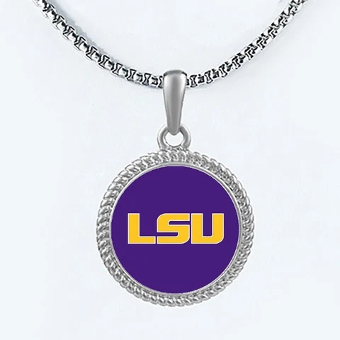 LSU Tigers Mens Womens 20" Lnk Chain Pendant Necklace w Gift Pkg D22 Cover