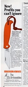 1977 Ibberson Knives Print Ad Camping Knives # 0603 - Picture 1 of 2