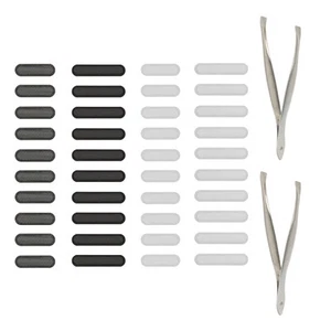 40 Pcs 0.87"/0.63"x0.2" Téléphone Antipoussière Net Autocollant Housse Haut-Parleur Noir/Argent - Photo 1 sur 7
