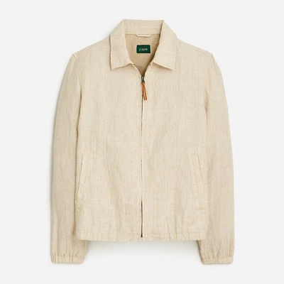J.Crew Harrington Chaqueta Hombre Lino Cuadros WILL HOUNDSTOOTH TRIGO MARFIL Jcrew Foto 1 de 2