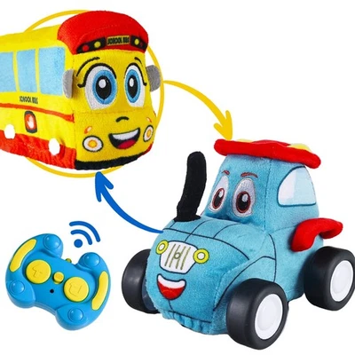 NEW Baby Soft Remote Control Toy Cars, Toddler RC Tractor Truck School Bus 2+ - Image 1 of 4