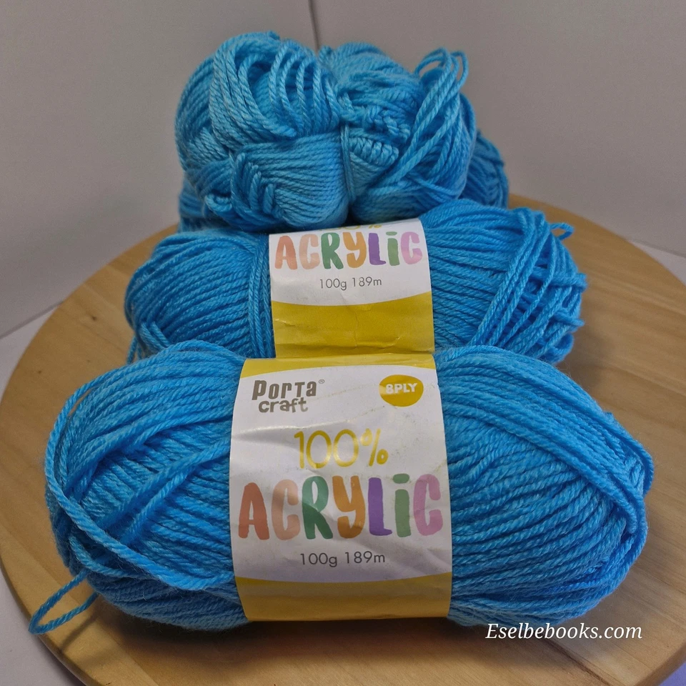 Acrylic Yarn 100g 189m 8ply Hot Blue (Product # 122617)