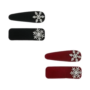 4Pcs Christmas Snowflake Hair Clips for Women | Xmas Rhinestone Hair Barrette... - Bild 1 von 6