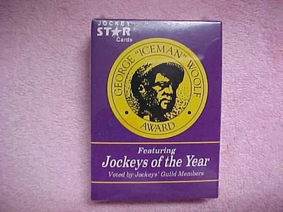 Tarjetas estrella de jockey George Iceman Woolf Award 1992 selladas de fábrica Foto 1 de 2