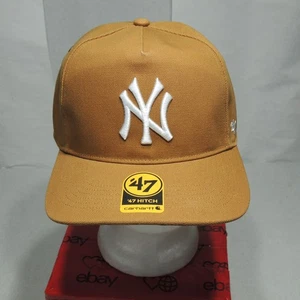 New York Yankees Carhartt x '47 Hitch Adjustable Snapback Hat Brown New With Tag - Picture 1 of 19