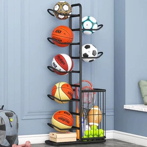 Ball Storage Rack, Football Stand, Ball Storage Garage, Ball Holder, Sports E... - Picture 1 of 7