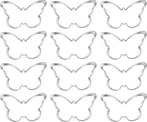 1 Dozen 12 Butterfly Cookie Cutter 4.5'' Wedding Bridal Shower Birthday Party - Picture 1 of 8