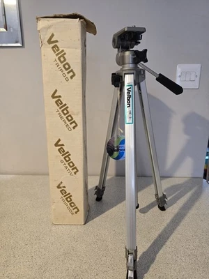 Velbon HE-3 Aluminium Tripod With Box Vintage Camera Tripod Fully Working VGC - Image 1 of 2