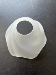 Wavy tulip White/clear frosted glass wall-light lampshade - Picture 1 of 4