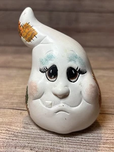 Statuina fantasma sciocco Halloween vintage hobbista 4x2,5" ceramica - Foto 1 di 8