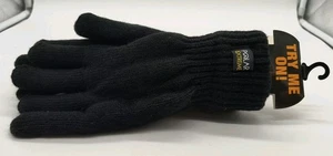 Polar Extreme Gloves Mens OSFM Black Insulated Thermal Winter Warm Knit Liner - Picture 1 of 3