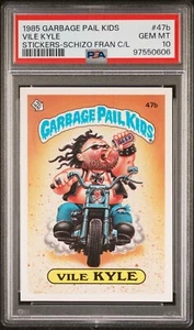 1985 Garbage Pail Kids Series 2 OS2 VILE KYLE 47b MATTE BACK Schizo PSA 10 POP-2 - Picture 1 of 2