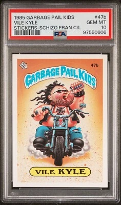 1985 Garbage Pail Kids Series 2 OS2 VILE KYLE 47b MATTE BACK Schizo PSA 10 POP-2 - Image 1 of 2