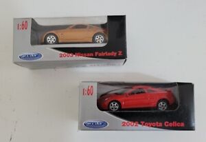 Toyota Celica, Nissan Fairlady Z (2pcs Set) WELLY 1:60 die-cast car
