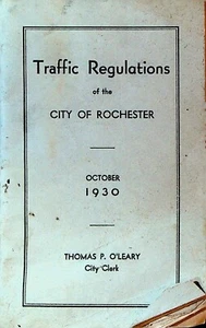 Regolamento del traffico della città di Rochester NY ottobre 1930 libretto - Foto 1 di 2