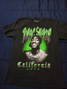 2PAC T-Shirt Herren Medium Schwarz Tupac Shakur California Love Rap Tee - Bild 1 von 5
