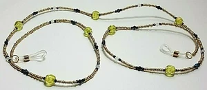 Cadena de gafas con cuentas hecha a mano soporte cordón facetado cuentas de opalita  - Imagen 1 de 4