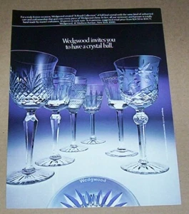 1984 anuncio impreso - Wedgwood cristal cristalería real cristalería página de publicidad vintage - Imagen 1 de 1