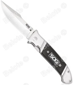 SOG Fielder G10 Griff, Länge 7,8" Satin polierter Stahl 7Cr17MoV FF38-CP NEU - Bild 1 von 1