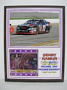 NASCAR Denny Hamlin First Cup Victory Plaque Pocono 500 11. Juni 2006 - Bild 1 von 2