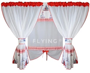 5 tlg. Gardinen Set Martime Fertiggardine Schiff Vorhang Gardine Fenster 170/200 - Bild 1 von 2