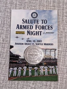 Seattle Mariners 2003 Salute to the Armed Forces Night Medallion Neu - Bild 1 von 5
