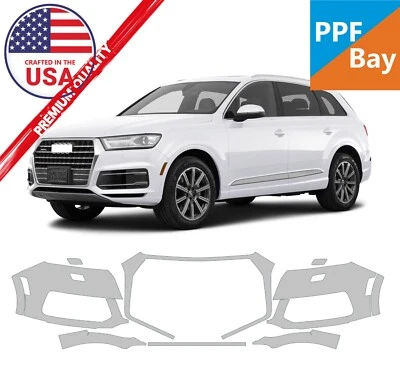 Kit precortado de película de protección de pintura de parachoques delantero PPF para Audi Q7 Base 2017-2019 Foto 1 de 4