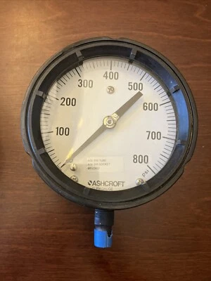Ashcroft 45-1279-RS-04L-800# Pressure Gauge 4-1/2in 0-800psi 1/2in Npt - Image 1 of 4