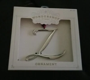 Wondershop Ornaments Letter Z Silver Tone - Picture 1 of 8