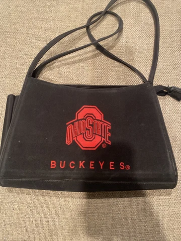 Ohio State Buckeyes Small Black Zipper Purse Adjustable Strap Zip Pocket Inside Cover